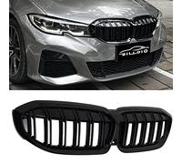 BILLDIO Front Kidney Grille Glossy Black Grill Compatible with BMW 3 Series G20 2019 2020 2021 2022 316i 318i 320i 328i 330i 335i 340i Double Slats