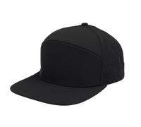 Billest Gresham Flat-Bill 5-Panel Snapback Hat - Adjustable Cap for Men & Women | Water-Repellent Performance Fabric, Black, M/L