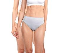Billet Doux Women's Striped Brief - White - Blanc/Blanc/Gris - 12 (Brand size: 38/40) - Pack of 2