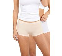 Billet Doux Women's Zen Attitude 403111 Pack of 2 Shorties, opacity, Blush + White, 34 regular