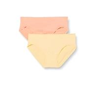 Billet Doux Women's Zen Attitude 603111 Pack of 2 Briefs, Jaune + Rose Corail, 40-42 (Pack of 2)