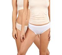 Billet Doux Women's Zen Attitude 603111 Pack of 2 Briefs, opacity, Blush + White, 34 regular