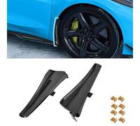 BILLFARO Extended Front Splash Guards Mud Flaps,Carbon Fiber Pattern Side Rock Guards Mudflap Fender Mudguard Accessories for Corvette C8 Z06/E-Ray 2023-2024
