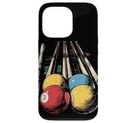 Billiard Ball and Cue Stick Graphic Case for iPhone 13 Pro
