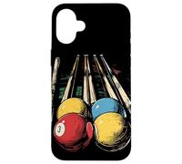 Billiard Ball and Cue Stick Graphic Case for iPhone 16 Plus