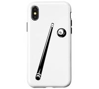 Billiard Ball and Cue Stick Pool Billiards Case for iPhone X/XS