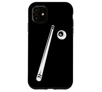 Billiard Ball and Cue Stick Sketch Carom Billiards Case for iPhone 11