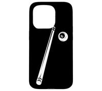 Billiard Ball and Cue Stick Sketch Carom Billiards Case for iPhone 15 Pro