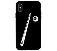 Billiard Ball and Cue Stick Sketch Carom Billiards Case for iPhone X/XS