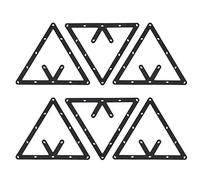 Billiard Ball Holder, 6Pcs/Set Billiard Rack Black Triangle Ball Holder Positioning Billiard Table Pool Cue Accessory