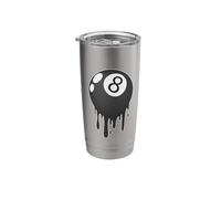 Billiard Ball No 8 Stainless Steel Insulated Tumbler