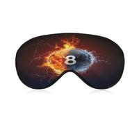 Billiard Ball On Fire and Water Sleep Mask Adjustable Eye Mask Blindfold Eye Cover Sleeping Mask for Home Travel
