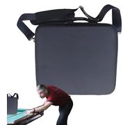 Billiard Carrying Bag, Pool Ball Case, Padded Large Capacity Design, Adjustable Shoulder Strap, Tournament Contest Night Use, 35x35x8cm/13.78x13.78x3.15 inches, Black Red, 1 Piece