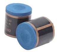 Billiard Chalk 2Pcs No-Slip Pool Cue Tips for Enhanced Control Oily Red and Blue 2.4x2.3cm (Blue)