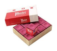 Billiard chalk master burgundy 12 units