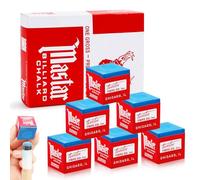 Billiard Chalk, Pack of 12 Snooker Chalk, Reduce Errors & Improve Precision - Ideal for Any Player, Non-Slip Pool Cue Chalk, for Home, Bars, Tournaments, Games