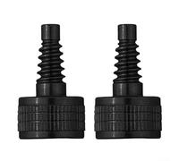 Billiard Cue Butt Protectors, 2 Pack Aluminium Alloy Weight Screw, Pool Cue Bottom Cover for Joint Protection, Keeps Dust and Debris Out, Black Accessories for Billiards Players(Small cusp tooth)