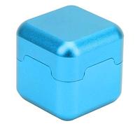 Billiard Cue Chalk Case Compact Aluminum Alloy Holder for Pool Players Durable and Practical 29.5x29.5x29.5mm (Blue)