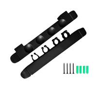 Billiard Cue Holder - Hardwood Wall Bracket 27 X 3 X 3 Cm, 4 Clips For Billiard Cues, Sturdy Adjustable Wooden Storage Organizer | Stylish Pool Accessory For Affich