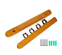Billiard Cue Holder - Hardwood Wall Bracket 27 X 3 X 3 Cm, 4 Clips For Billiard Cues, Sturdy Adjustable Wooden Storage Organizer | Stylish Pool Accessory For Affich