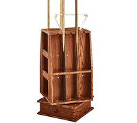 Billiard Cue Holder-Rotatable High-Density Pool Cues Racks,Large-Capacity Multifunctional Snooker Billiard Accessories/Coffee / 57.5x42.5x63CM