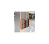 Billiard Cue Wall Mount Rack, Double-Layer U-Shaped Metal Holder, 60x6x50 cm, Orange Billiard Room Accessory