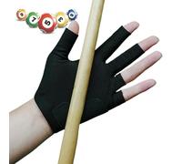 Billiard Glove - Breathable Three Finger Grip Design, Professional Pool Accessories, Cue Control Sports Mitt Smooth Gear, Precise Support Clothing for Bowling Practice Games