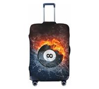 Billiard in The Water and Fire Luggage Suitcase Covers Elastic Washable Snooker Lover Luggage Protector Travel Suitcase Protective Cover for Kid and Adult, S