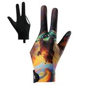 Billiard Pool Gloves, Ice Silk 23cm | Billiard Gloves with Breathable Non-Slip Design, Elastic Fit, 3 Finger Pool Mittens | Men Women Sports, Professional Gaming Accessory
