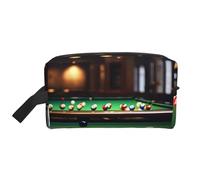 Billiard Print Large Capacity Travel Toiletry Bag Unisex Daily Use Storage Weekend Trips Pouch