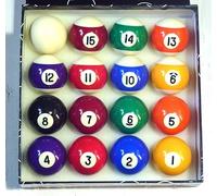 Billiard Pro Unisex 2-Inch Billiard Ball Set (Red and Yellow)