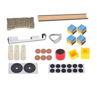 Billiard Stick Repair Kit - Complete Cue Maintenance Collection with Clamping Tool, Multiple Hardness Pool Tips, Tip Shaper, Ades Glue