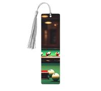 Billiard Tassel Bookmarks Set for Women, 5 Pc Wooden Book Study Supplies Accessories for Reading