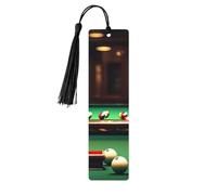 Billiard Tassel Bookmarks Set for Women, 5 Pc Wooden Book Study Supplies Accessories for Reading