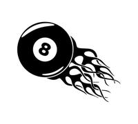 Billiard Wall Decal Billiard Ball Pool Wall Sticker Billiard Window Decor Sticker Vinyl Room Decor Sticker Decal Large - 42x83cm