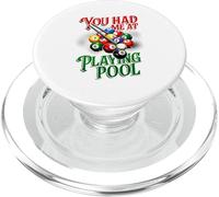 Billiard, You Had Me At Playing Pool Player PopSockets PopGrip for MagSafe