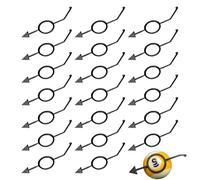 Billiards Aiming Trainer - 20 Pieces Pool Strokes Trainer, Skill Development Tool set | Competitive Learning Sessi0ns for Professionals Enthusiasts Beginners Amateurs Women Men