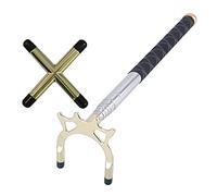Billiards Bridge Retractable Cue Stick Bridge Adjustable Removable Bridge Head Cue Accessory Stainless Steel Silicone Comfortable Handle Non Slip Suit, 2Pc High Cross Head