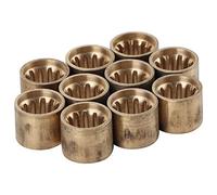 Billiards Cue Brass Tip Repair Tool Accessories, Durable Copper Pool Ferrules for Long-Term Use, 10pcs for Snooker Players (9.5MM [with teeth])