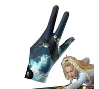 Billiards Glove 3 Finger - Left Hand Pool Mittens With 3 Finger | Elastic Adjustable Billiard Cue Accessories For Cyclists Golfers Athletes Women Youth Teens Dad Mom