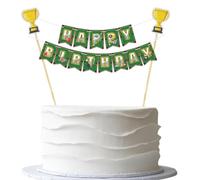 Billiards Happy Birthday Cake Topper Banner - Pre-Strung Snooker Contest Cake Bunting - Sports Theme Party Supplies for Kids Girl Boy Men