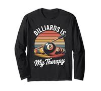 Billiards Is My Therapy Vintage Style Long Sleeve T-Shirt