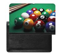 Billiards Passport Holder Cover Passport Cover Protector Essentials with Credit Card Slots Slim Travel Wallet Covers Documents Organizer Protector for Man&Women