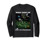 Billiards Physics Alien Nerd Pool Player Long Sleeve T-Shirt
