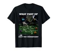 Billiards Physics Alien Nerd Pool Player T-Shirt