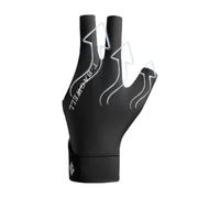 Billiards Pool Gloves - Pool Gloves, Three Finger Anti Slip Glove for Snooķer, Absorb Sweat Left Hand Protection | Comfortable Polyester Spandex Elastic Quick Drying Sports Gąńg Accessory