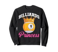 Billiards Pool Player Ball Girl Billiards Princess Sweatshirt