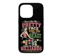 Billiards Pool Player Ball Girl Don't Let The Pretty Face Case for iPhone 13 Pro