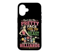 Billiards Pool Player Ball Girl Don't Let The Pretty Face Case for iPhone 16