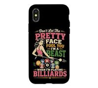 Billiards Pool Player Ball Girl Don't Let The Pretty Face Case for iPhone X/XS
